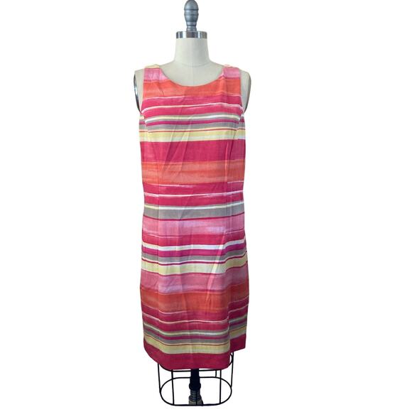 Pappagallo Women's Dress Size 6  Melon Multicolored Sleeveless NWT - Picture 1 of 10